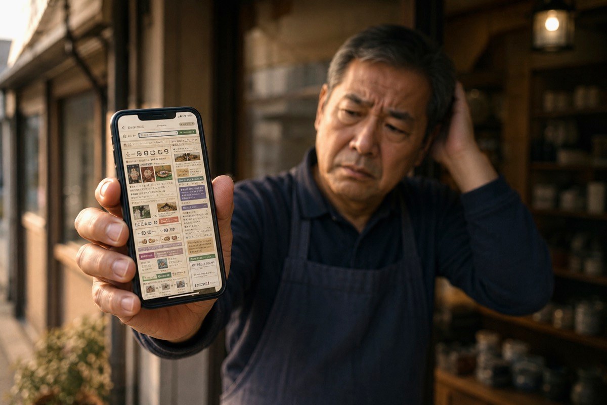 古くてスマホで見づらいホームページ
